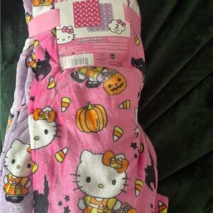 Hello Kitty Pink and Purple Cloud Throw Set